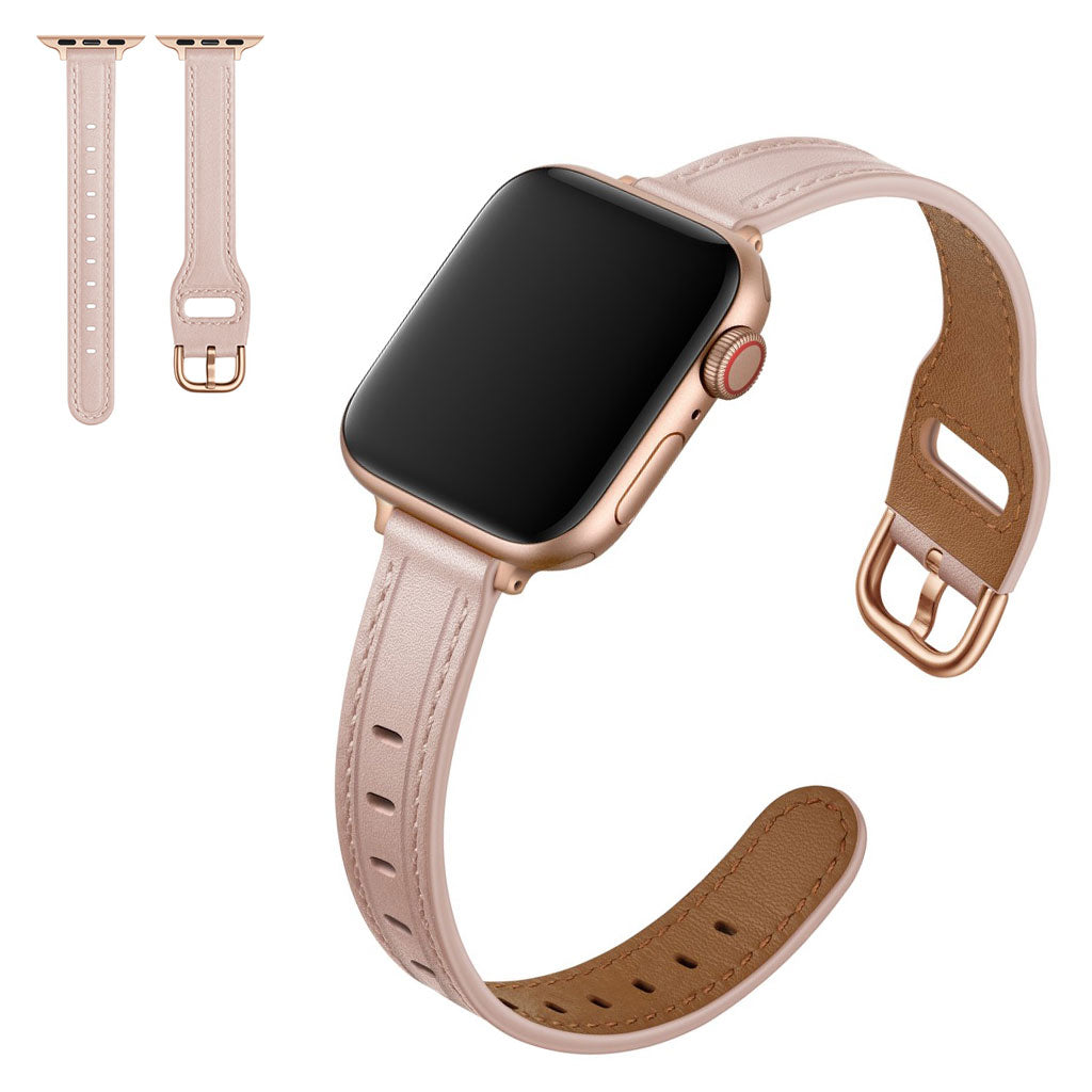 Mega komfortabel Universal Apple Ægte læder Rem - Pink#serie_4