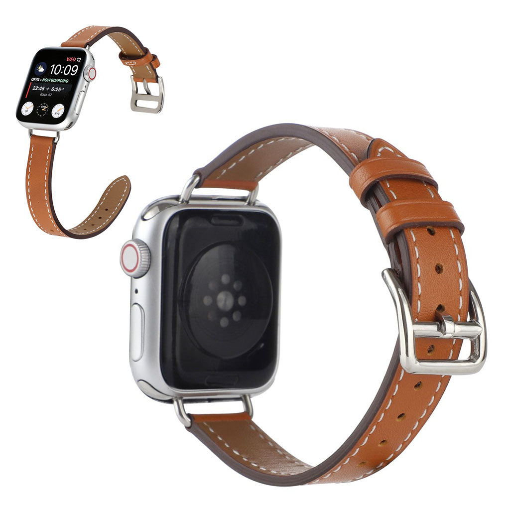 Super slidstærk Universal Apple Kunstlæder Rem - Brun#serie_7