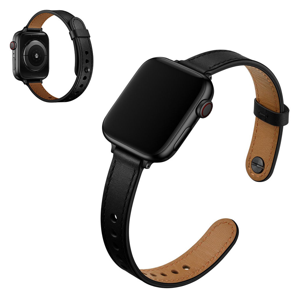 Helt vildt cool Universal Apple รgte lรฆder Rem - Sort#serie_1