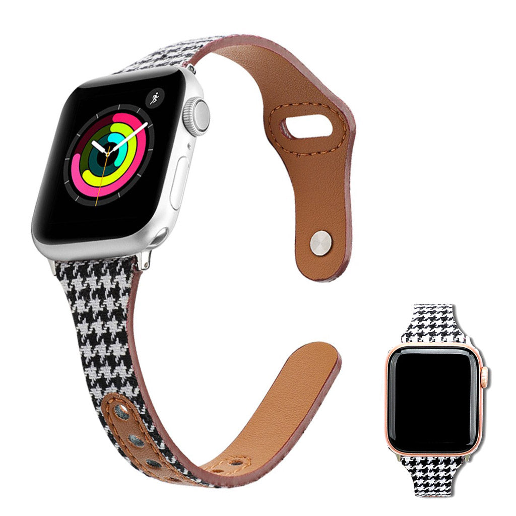 Meget pรฆnt Universal Apple Kunstlรฆder og Nylon Rem - Sort#serie_1