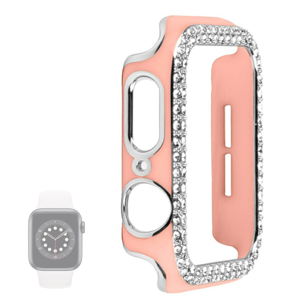 Universal Apple  Plastik og Rhinsten Bumper  - Pink#serie_4