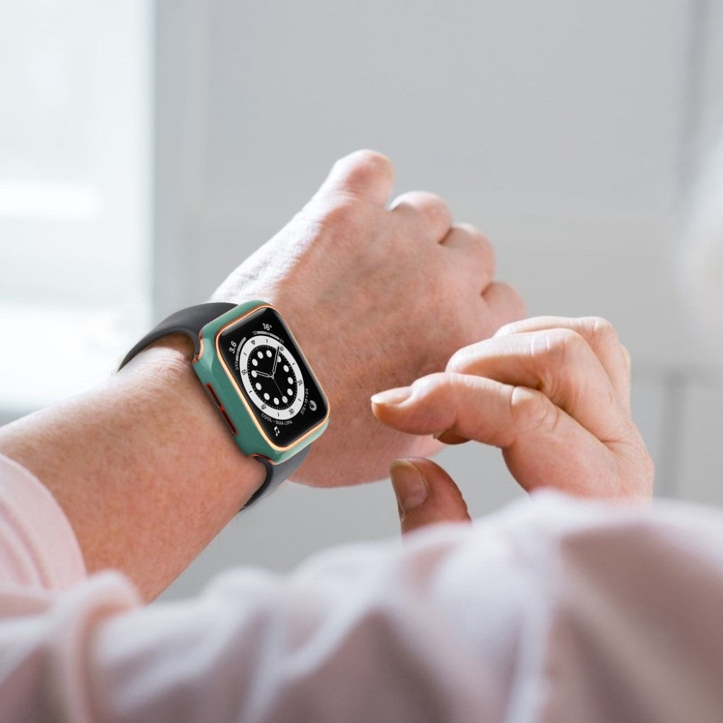 Meget Flot Universal Apple Cover med Skærmbeskytter i Plastik og Hærdet Glas - Grøn#serie_12