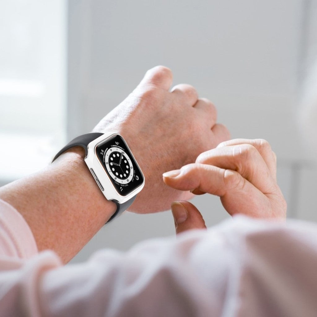 Meget Flot Universal Apple Cover med Skærmbeskytter i Plastik og Hærdet Glas - Hvid#serie_3