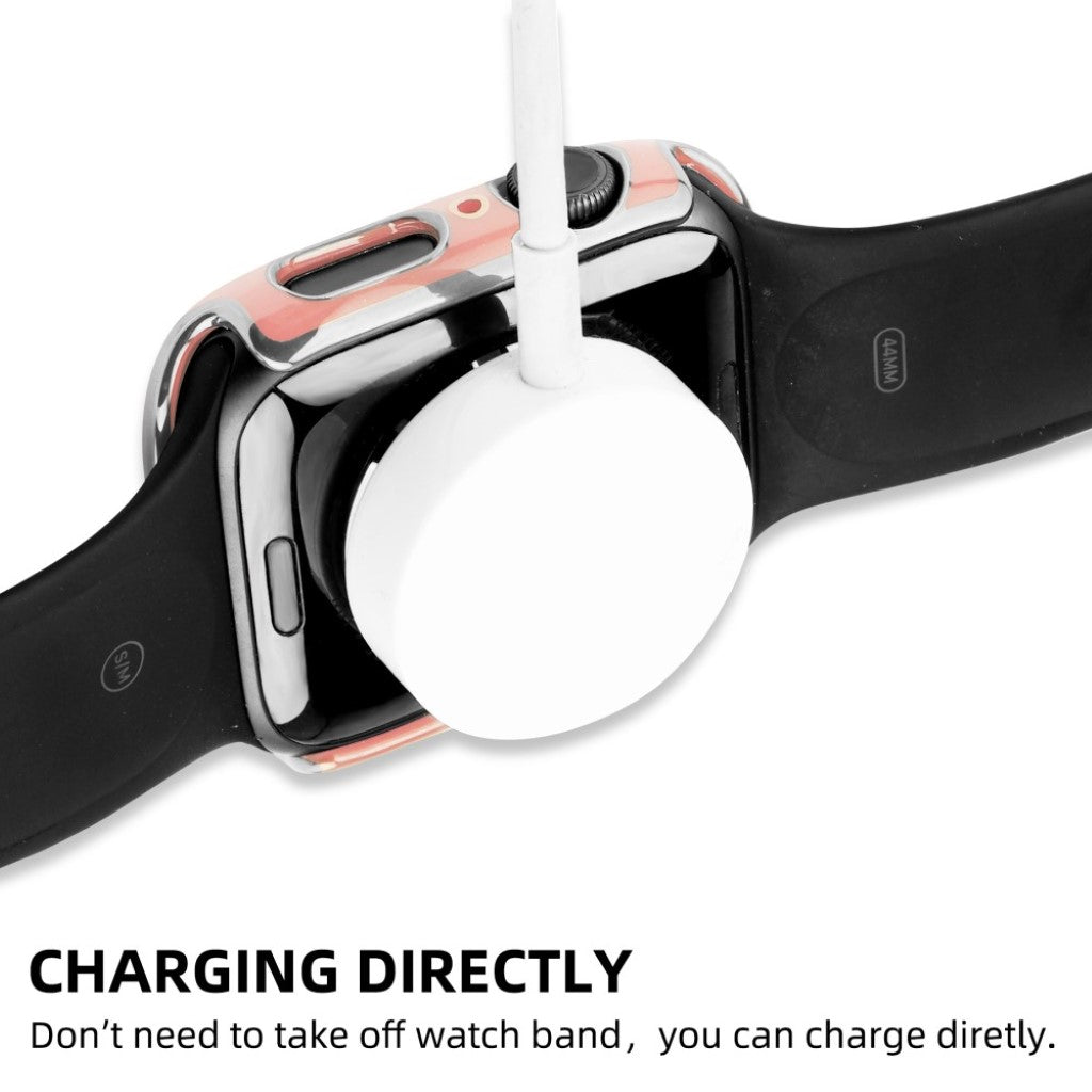 Meget Flot Universal Apple Cover med Skærmbeskytter i Plastik og Hærdet Glas - Pink#serie_5