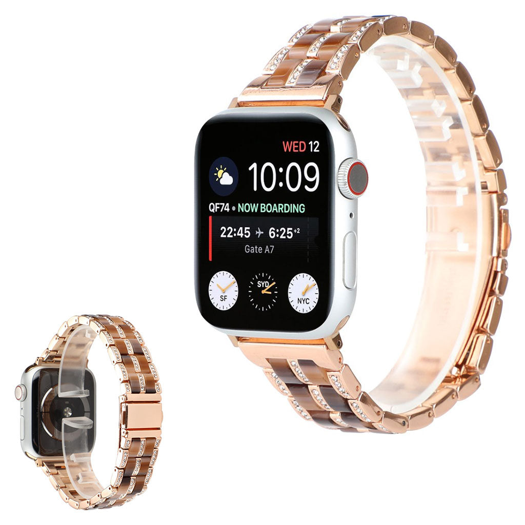 Super sejt Universal Apple Metal og Rhinsten Rem - Pink#serie_10