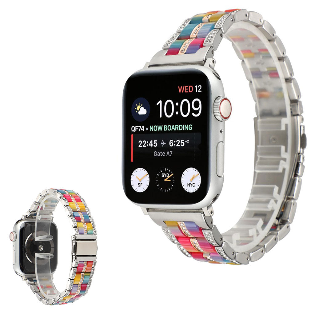 Super sejt Universal Apple Metal og Rhinsten Rem - Flerfarvet#serie_22