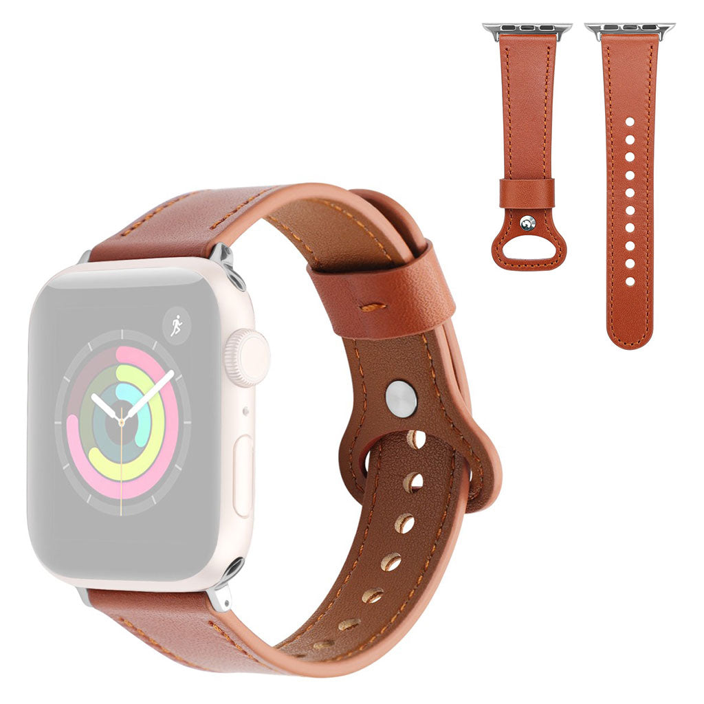 Vildt cool Universal Apple Ægte læder Rem - Brun#serie_6