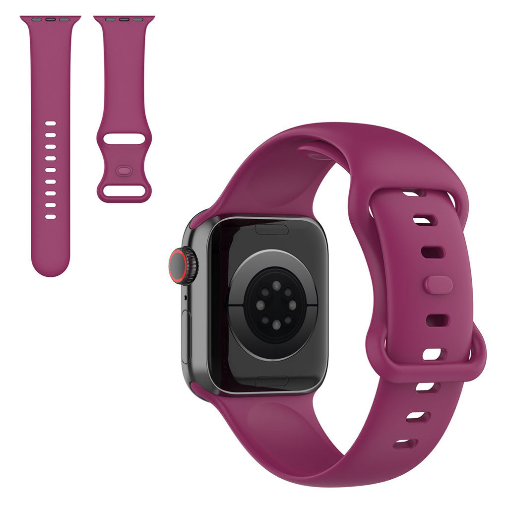 Helt vildt fint Universal Apple Silikone Rem - Stรธrrelse: S - Rรธd#serie_1