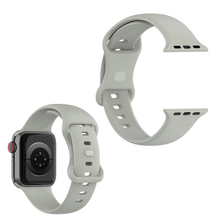 Super flot Universal Apple Silikone Rem - Størrelse: L - Sølv#serie_1