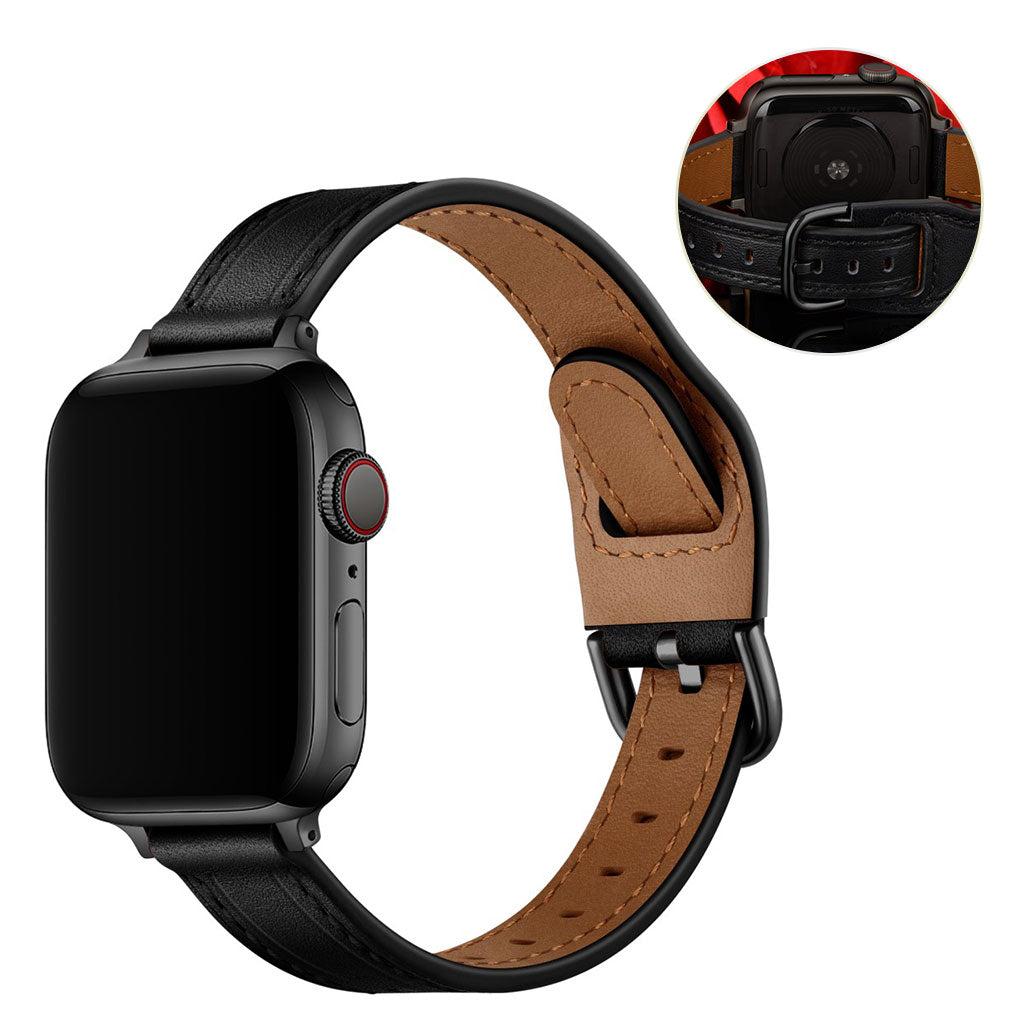 Vildt rart Universal Apple Ægte læder Rem - Sort#serie_5