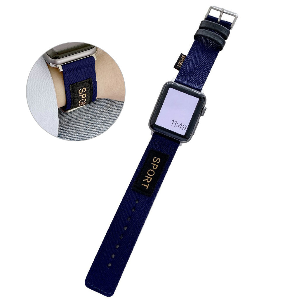 Helt vildt fint Universal Apple Nylon Rem - Blå#serie_5