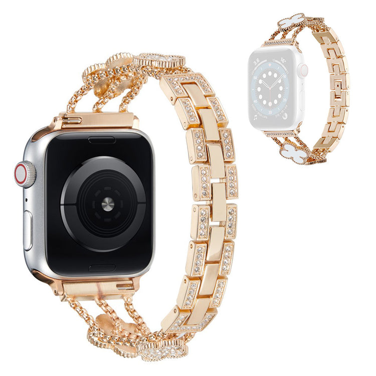 Kønt Universal Apple Metal og Rhinsten Rem - Pink#serie_2