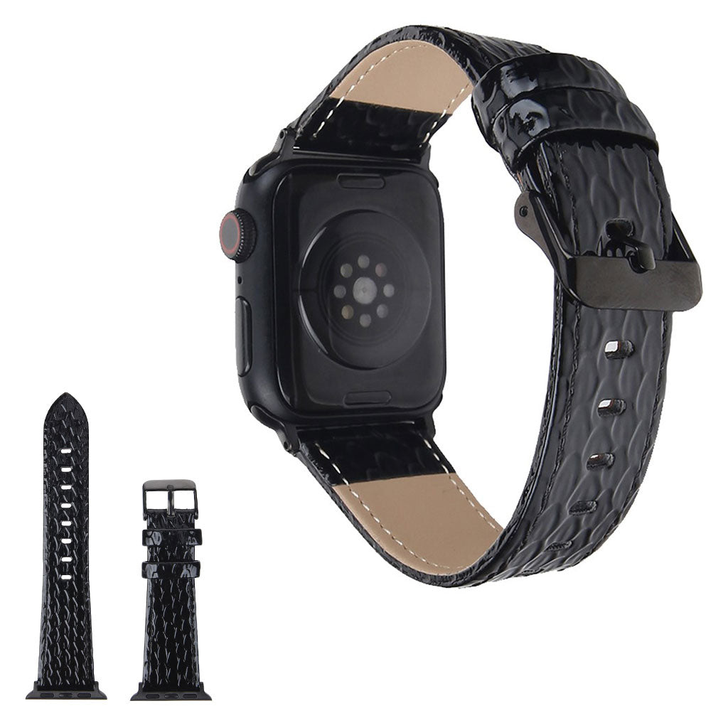 Rigtigt kønt Universal Apple Kunstlæder Rem - Sort#serie_1