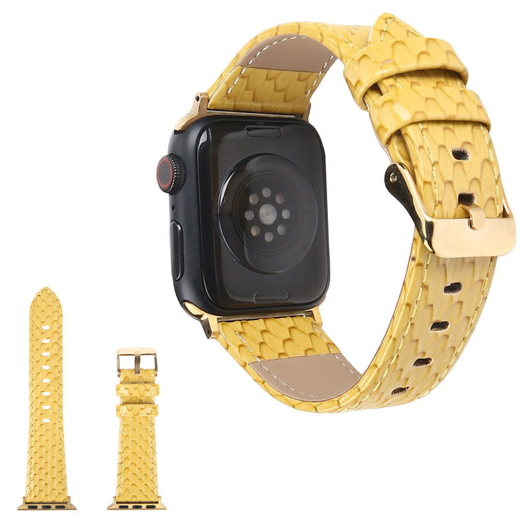 Rigtigt kønt Universal Apple Kunstlæder Rem - Gul#serie_3