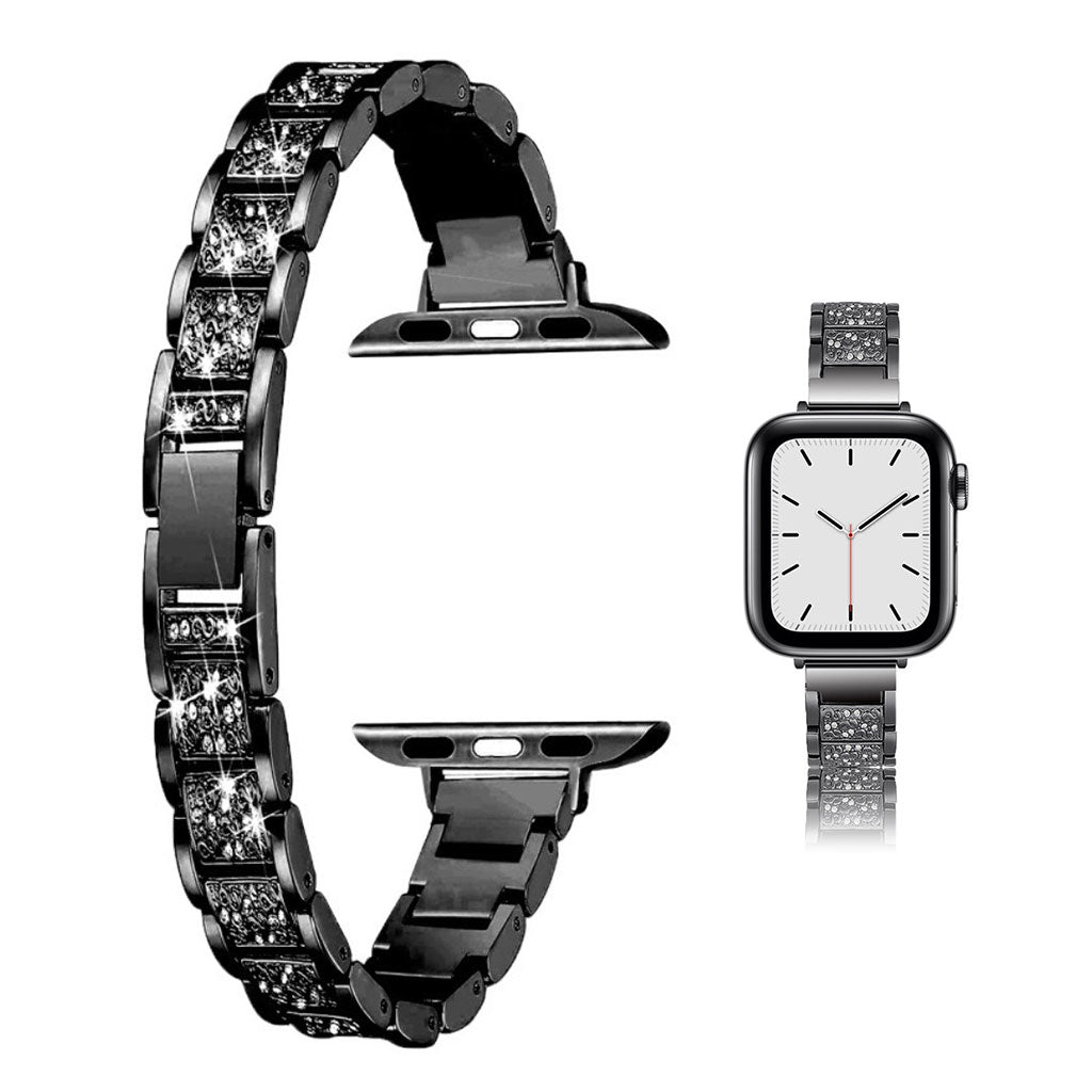 Pรฆnt Universal Apple Metal og Rhinsten Rem - Sort#serie_1