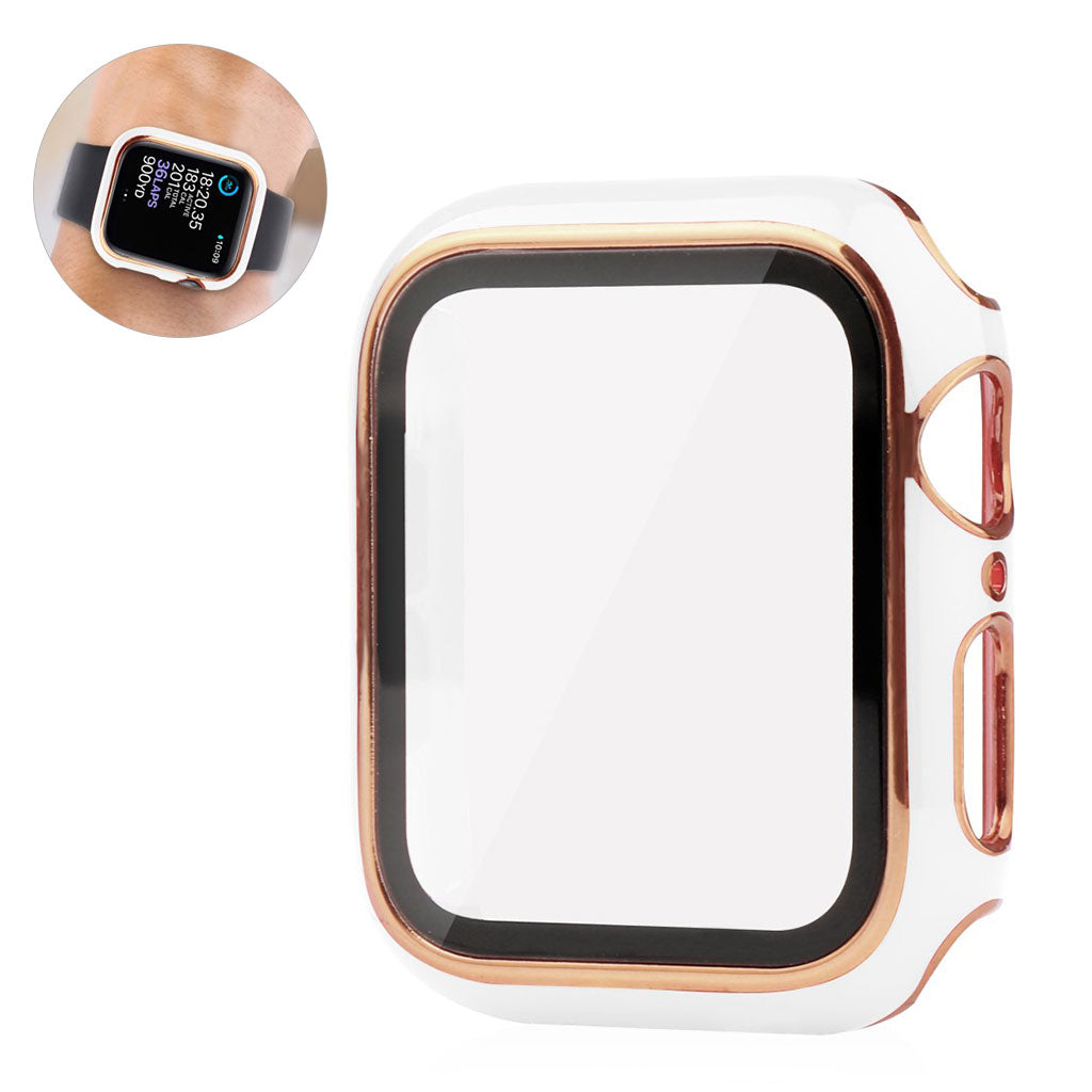 Vildt Godt Universal Apple Cover med Skรฆrmbeskytter i Plastik og Hรฆrdet Glas - Hvid#serie_1
