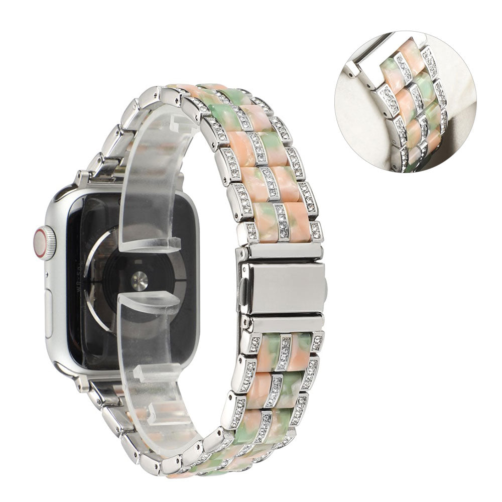 Vildt nydelig Universal Apple Metal og Rhinsten Rem - Grøn#serie_12