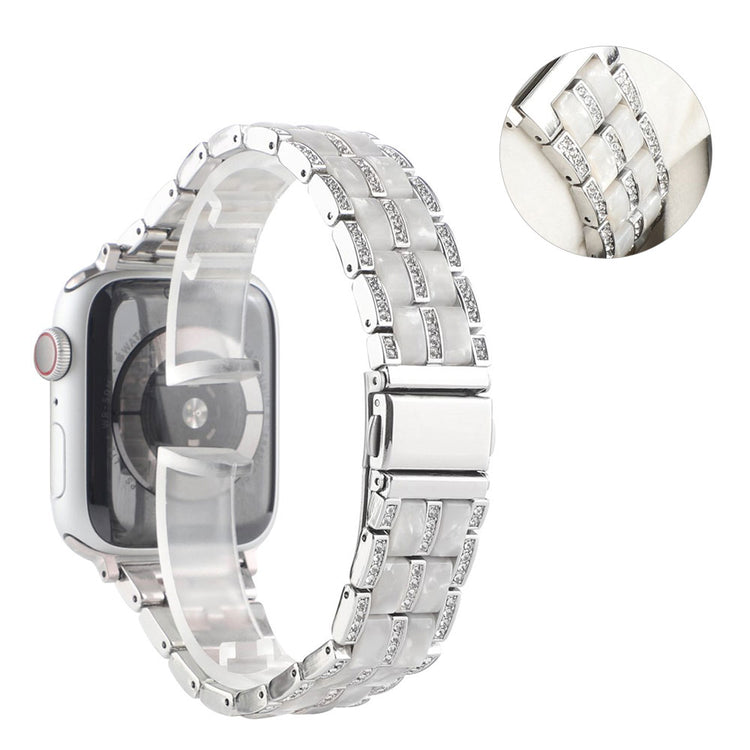 Vildt nydelig Universal Apple Metal og Rhinsten Rem - Sølv#serie_15