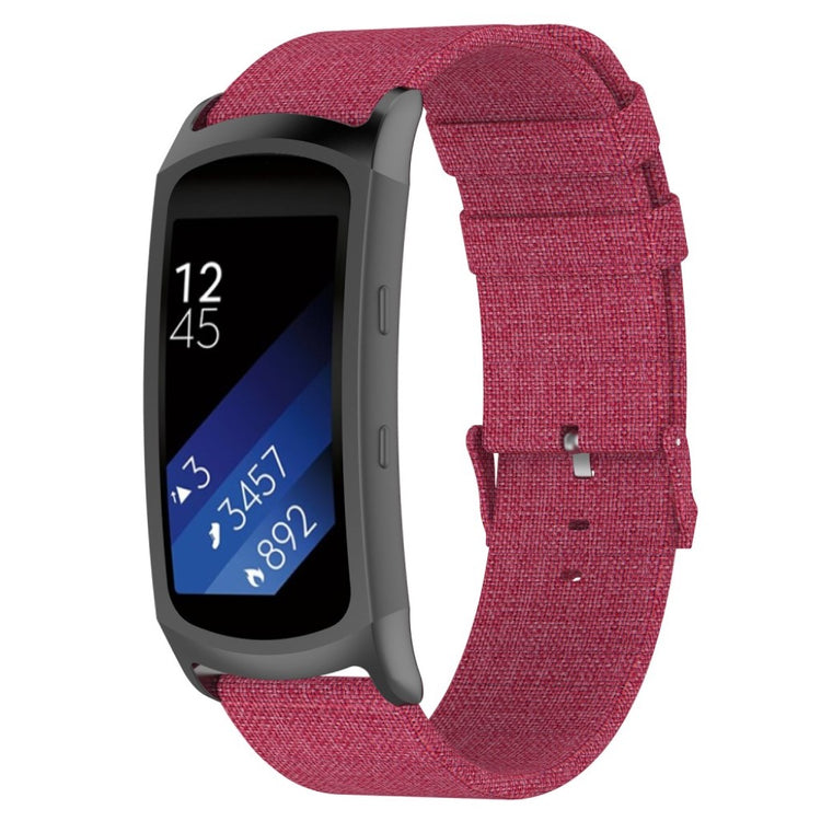 Mega kønt Samsung Gear Fit2 Pro Nylon Rem - Rød#serie_2