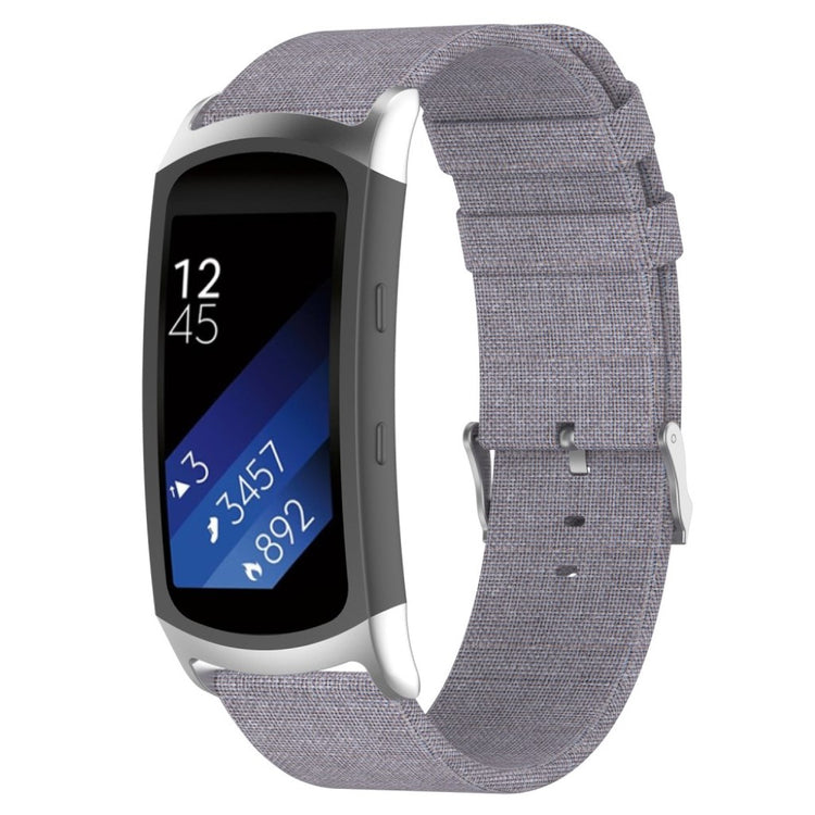Mega kønt Samsung Gear Fit2 Pro Nylon Rem - Sølv#serie_3