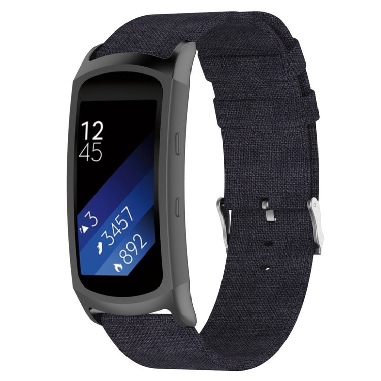 Mega kønt Samsung Gear Fit2 Pro Nylon Rem - Sort#serie_4