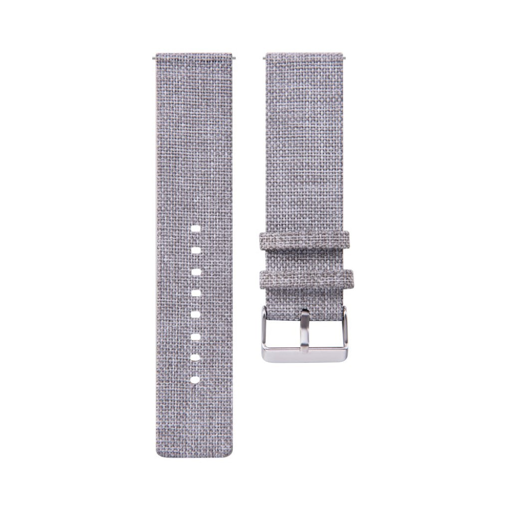 Super slidstærk Samsung Galaxy Watch Active Nylon Rem - Sølv#serie_5