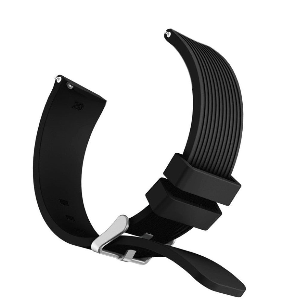 Meget nydelig Samsung Galaxy Watch Active Silikone Rem - Sort#serie_1