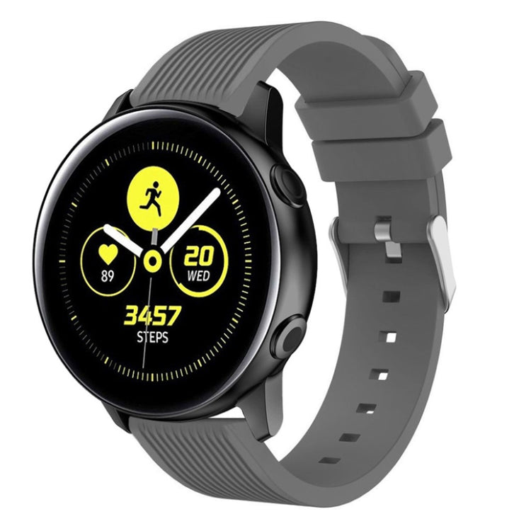 Meget nydelig Samsung Galaxy Watch Active Silikone Rem - Sølv#serie_3