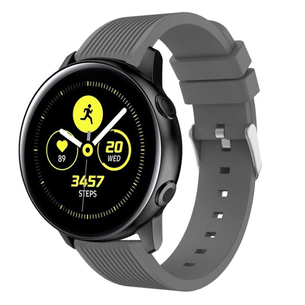 Meget nydelig Samsung Galaxy Watch Active Silikone Rem - Sølv#serie_3