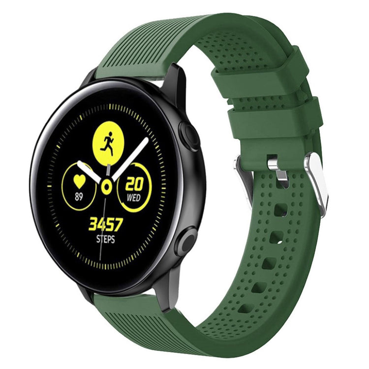 Rigtigt fed Samsung Galaxy Watch Active Silikone Rem - Grøn#serie_6