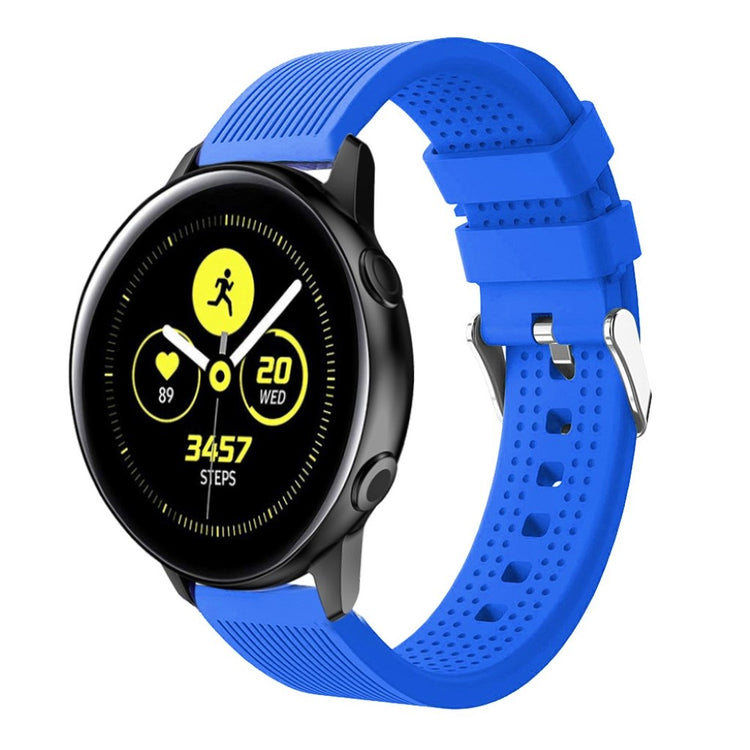 Rigtigt fed Samsung Galaxy Watch Active Silikone Rem - Blå#serie_9