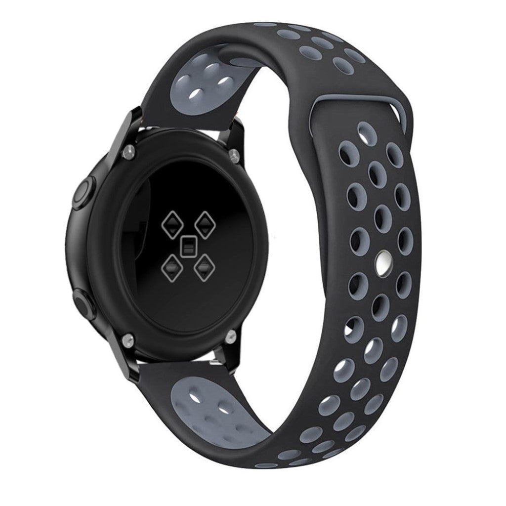 Rigtigt flot Samsung Galaxy Watch Active Silikone Rem - Sølv#serie_1