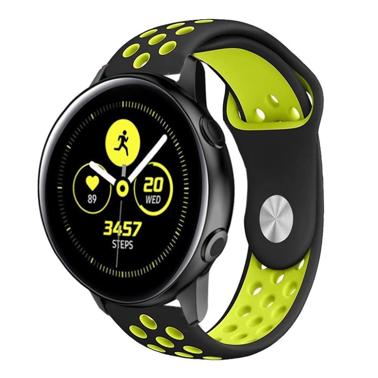 Rigtigt flot Samsung Galaxy Watch Active Silikone Rem - Sort#serie_2