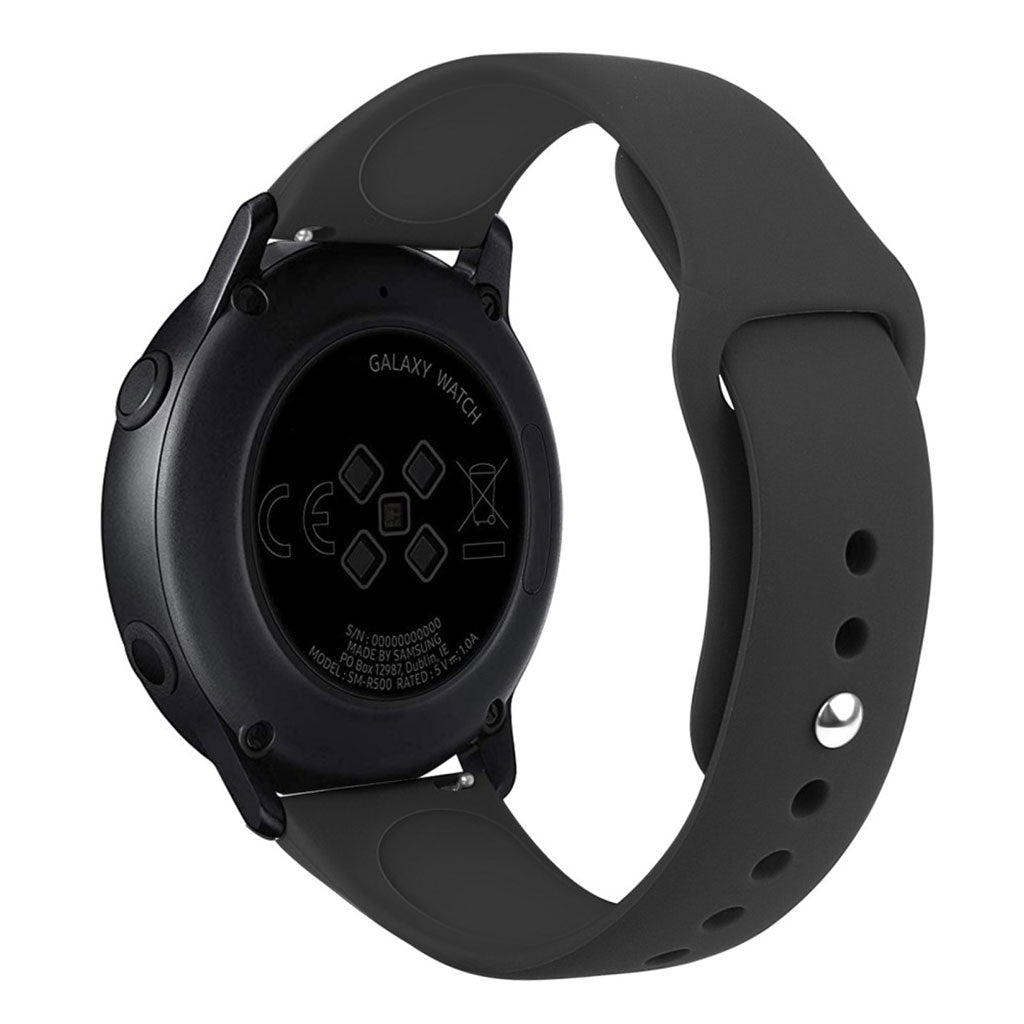 Super slidstรฆrk Samsung Galaxy Watch Active Silikone Rem - Sort#serie_1