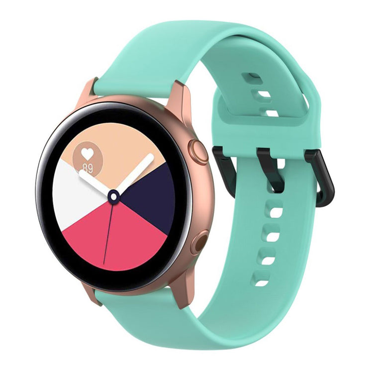 Tidsløst Samsung Galaxy Watch Active Silikone Rem - Grøn#serie_5