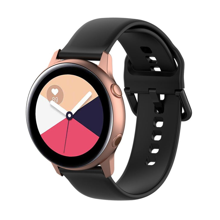 Rigtigt smuk Samsung Galaxy Watch Active Silikone Rem - Sort#serie_1