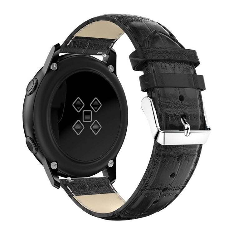Vildt rart Samsung Galaxy Watch Active Ægte læder Rem - Sort#serie_1