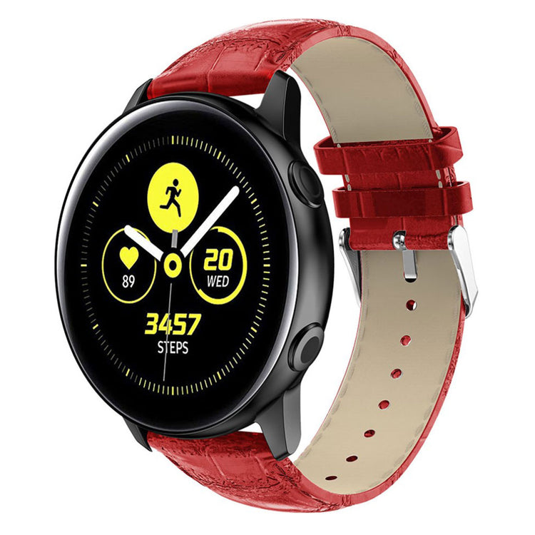 Vildt rart Samsung Galaxy Watch Active Ægte læder Rem - Rød#serie_3