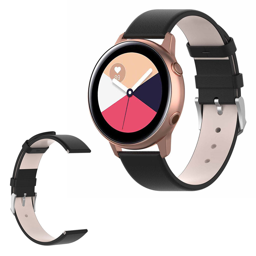 Super flot Samsung Galaxy Watch Active Kunstlรฆder Rem - Sort#serie_1