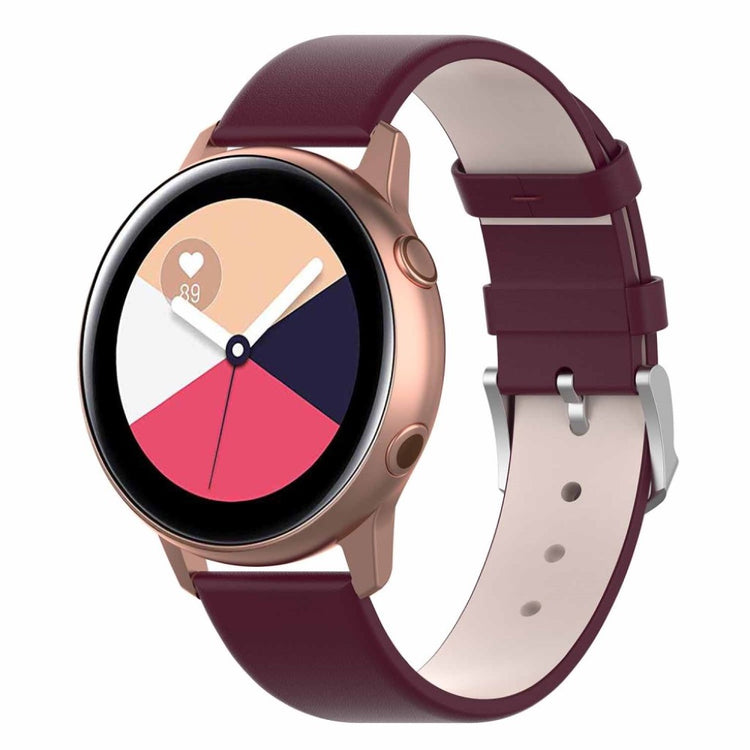 Super flot Samsung Galaxy Watch Active Kunstlæder Rem - Lilla#serie_5