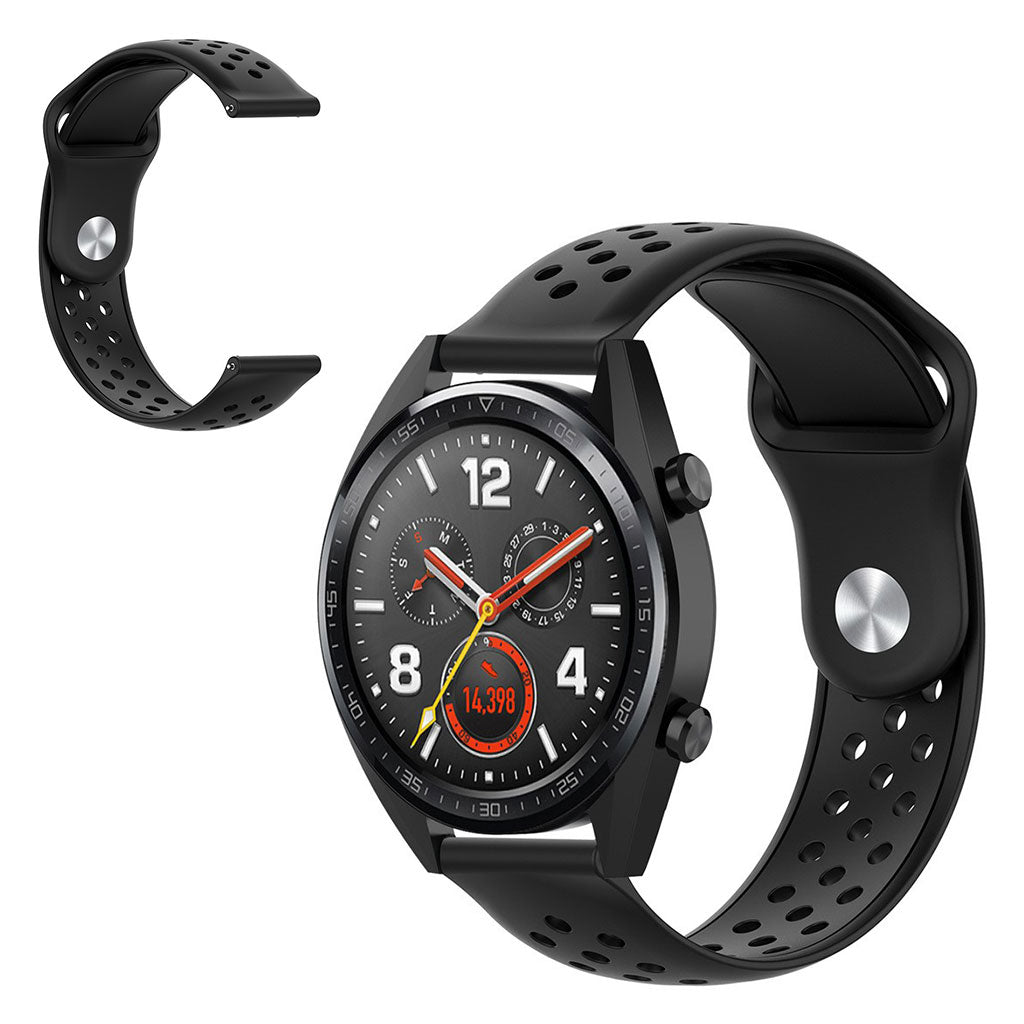 Samsung Galaxy Watch Active / Samsung Gear S2 Silikone Rem - Sort#serie_1