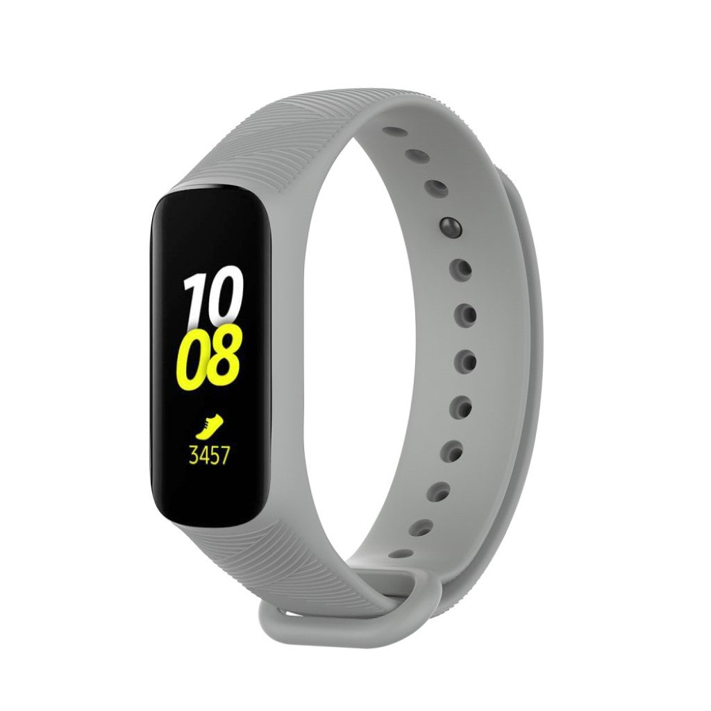 Mega holdbart Samsung Galaxy Fit-e Silikone Rem - Sølv#serie_3