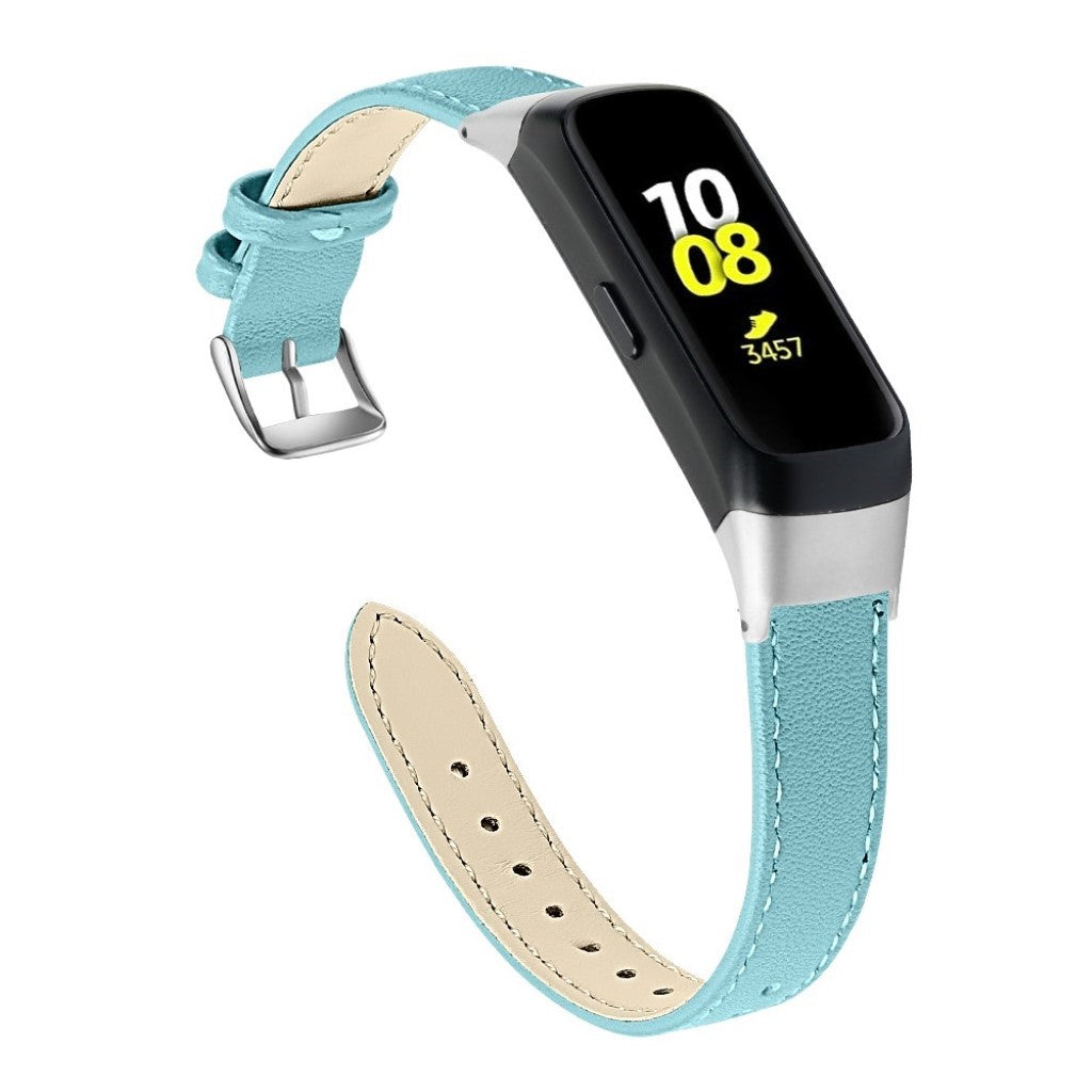 Stilfuld Samsung Galaxy Fit Ægte læder Rem - Blå#serie_13