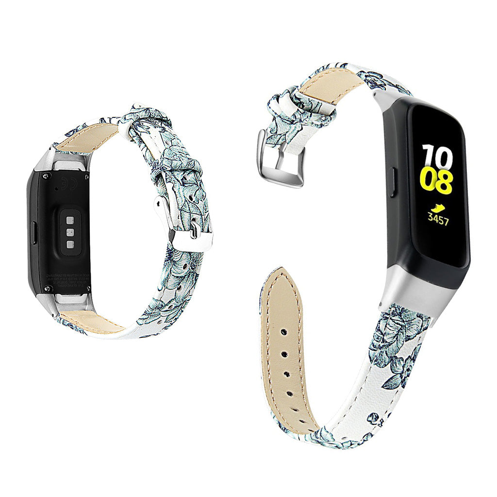 Stilfuld Samsung Galaxy Fit Ægte læder Rem - Blå#serie_3