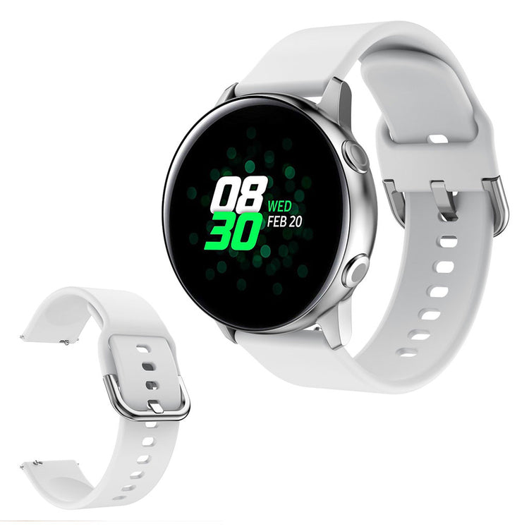 Samsung Galaxy Watch Active 2 - 40mm / Samsung Galaxy Watch Active Silikone Rem - Hvid#serie_2