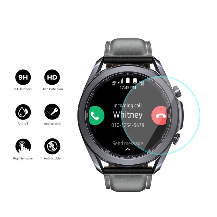 Vildt Flot Samsung Galaxy Watch 3 (41mm) Cover med Skærmbeskytter i Plastik og Hærdet Glas - Sølv#serie_2