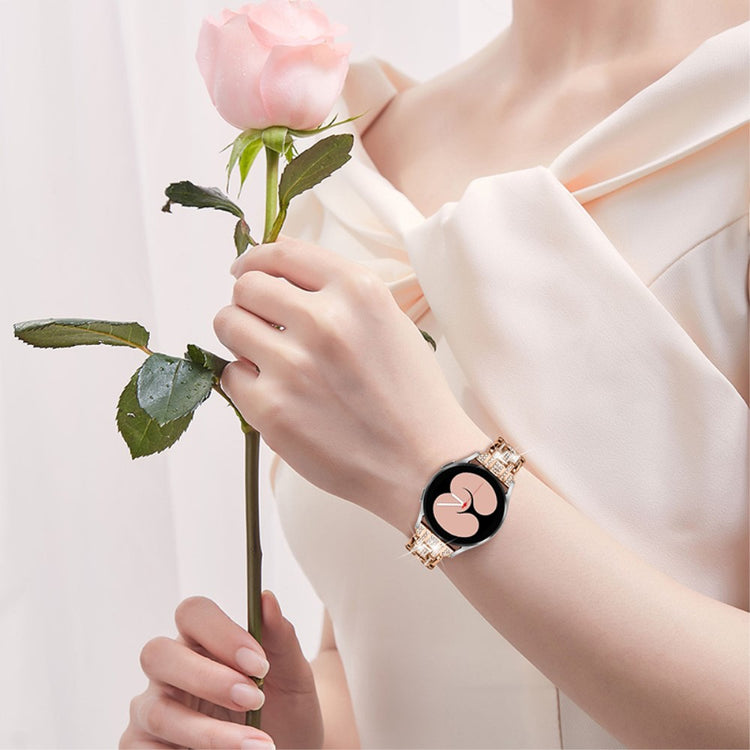 Samsung Galaxy Watch 3 (41mm) / Samsung Galaxy Watch (42mm) Metal og  Rhinsten Urrem - Pink#serie_2