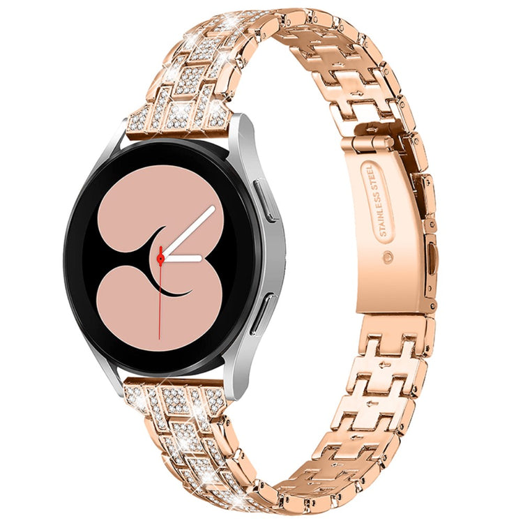 Samsung Galaxy Watch 3 (41mm) / Samsung Galaxy Watch (42mm) Metal og Rhinsten Rem - Pink#serie_2