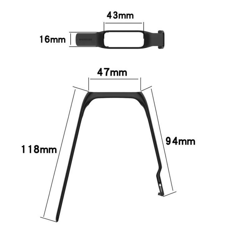 Helt vildt hårdfør Samsung Galaxy Fit 2 Silikone Rem - Sort#serie_1