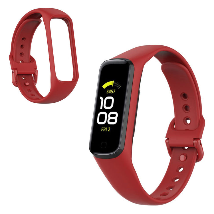 Helt vildt hårdfør Samsung Galaxy Fit 2 Silikone Rem - Rød#serie_4